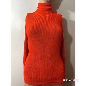Ralph Lauren Collection silk open weave turtleneck.